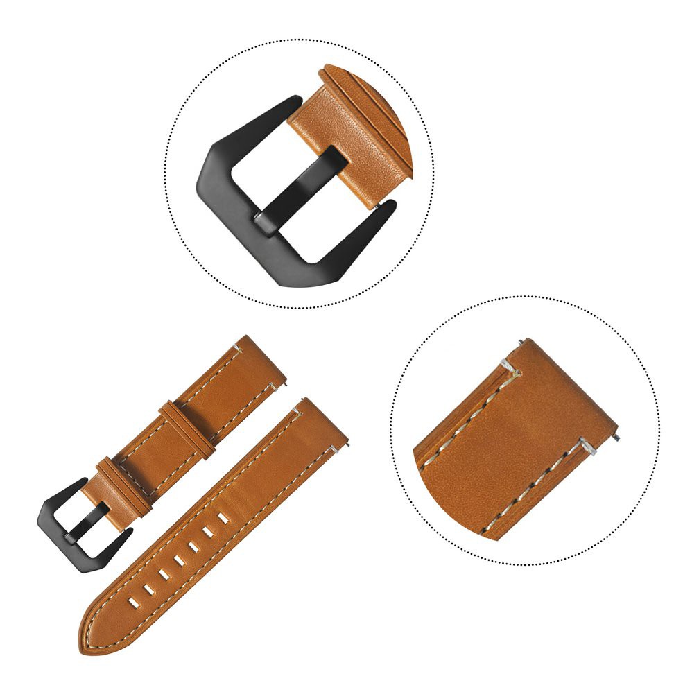 【HOT】Watch Stainless Steel Plating Buckle Retro Texture Handmade Leather Strap