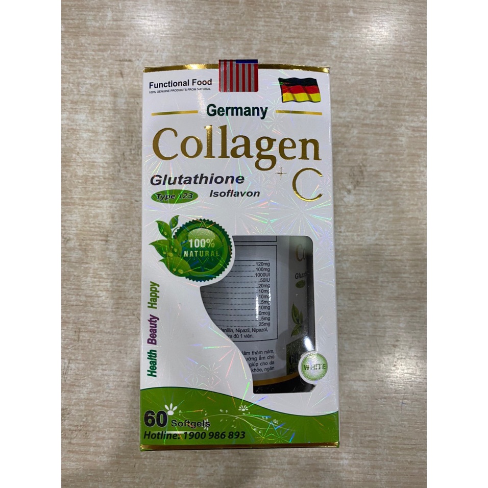 Viên uống đẹp da COLLAGEN Glutathion Plus +C, mờ thâm, chống lão hóa, cân bằng sinh lý, nội tiết
