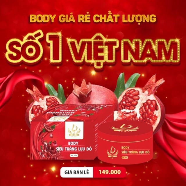 Body Lựu Đỏ Duly 150g