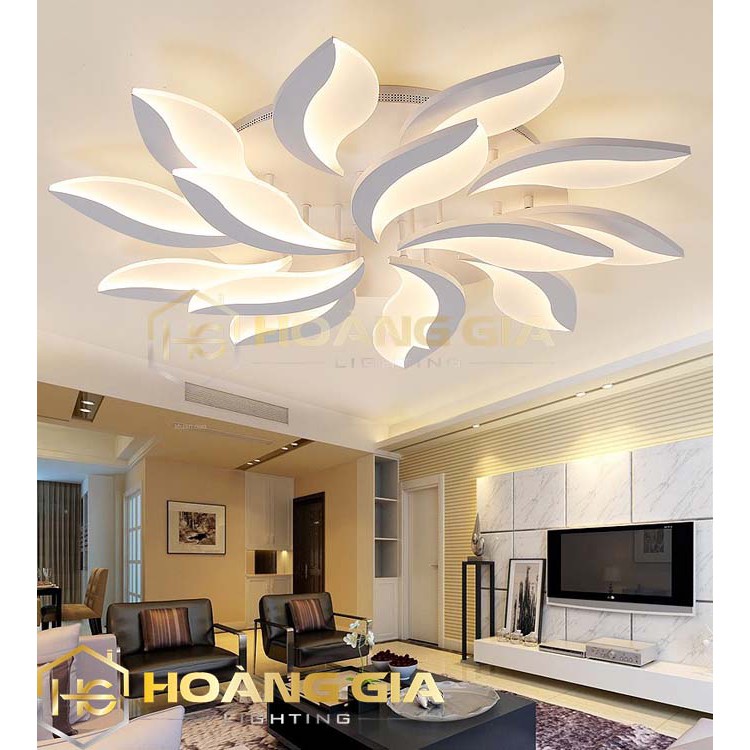 Đèn LED 15 Cánh Ốp Trần, Đèn Ốp Trần Trang Trí Phòng Khách Cao Cấp