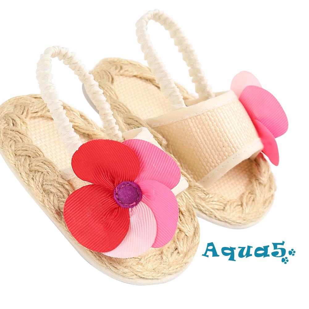 Giày sandal đan lát đế mềm chống trượt kiểu dáng đáng yêu cho bé gái