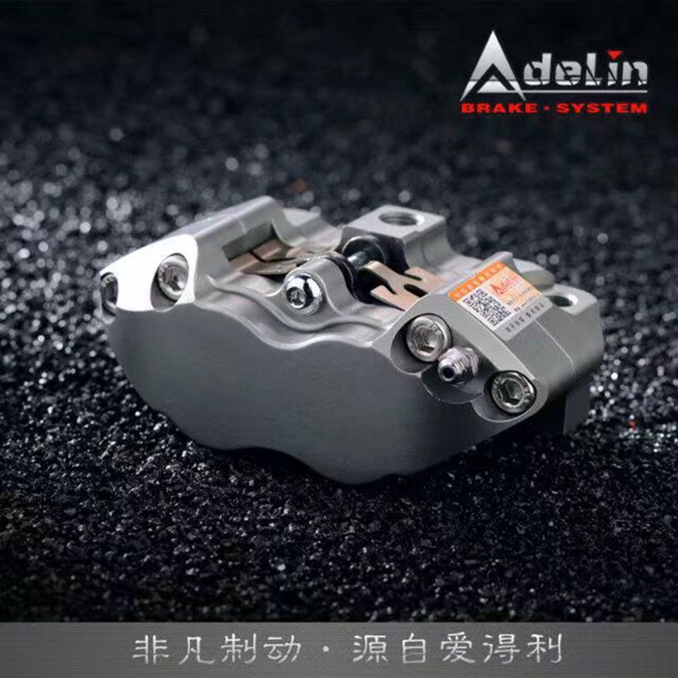 Kẹp Phanh 25mm x 4 piston Adelin CNC ADL-4 82mm Cho BWS Yamaha Scooter