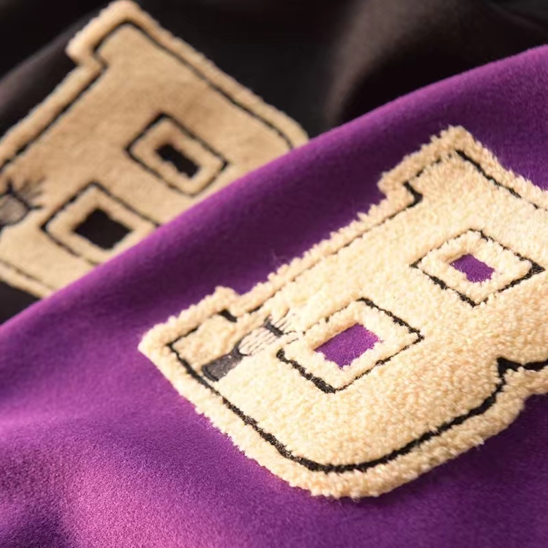 Áo Khoác Bóng Chày Bằng Da Dáng Rộng Thêu Họa Tiết Phong Cách Hàn Quốc Cổ Điển Thời Trang Cho Nam Và Nữ