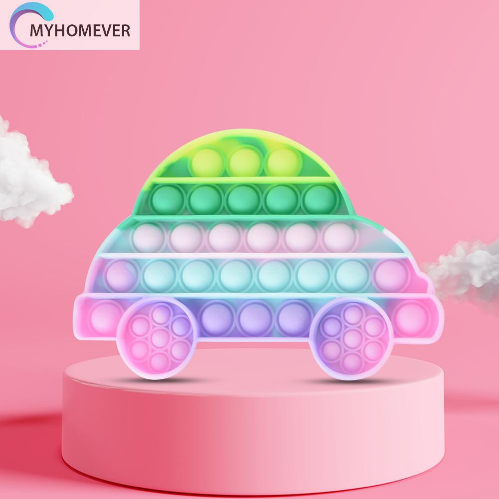 Pop It Fidget Đồ chơi Car Push Bubble Fidget Sensory Relax Đồ chơi Anti Stress Đồ chơis Rainbow Macaron
