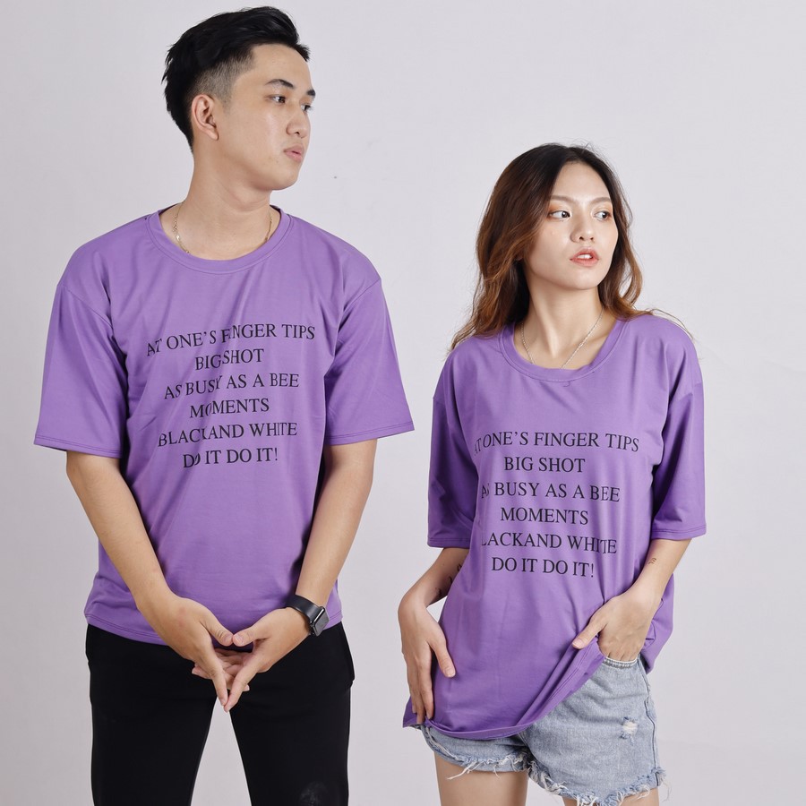 Áo thun nam nữ thời trang MĐ A629 form rộng tay lỡ