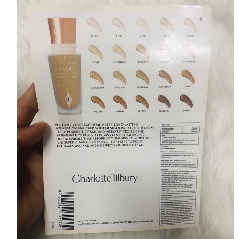 [CÓ BILL US] Sample mẫu thử Kem Nền Charlotte Tilbury Magic Foundation