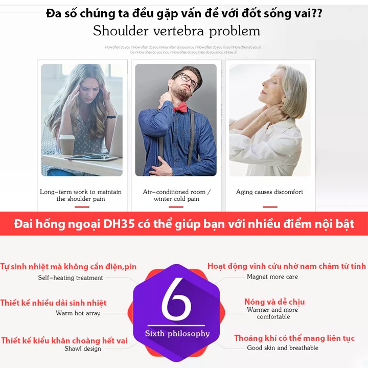 Đai hồng ngoại hổ trợ vai cổ DH35