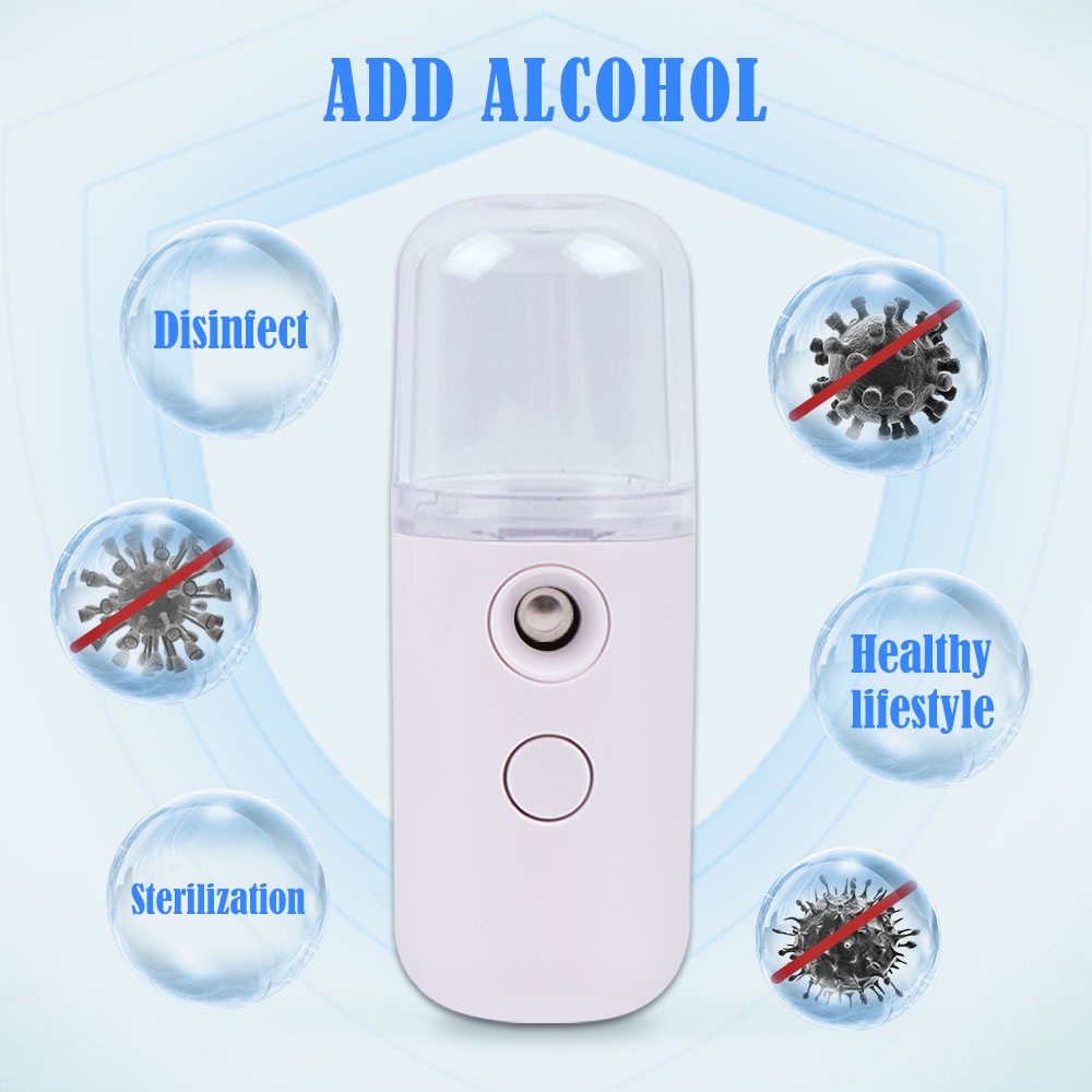 Máy phun sương SALORIE tạo độ ẩm nano chăm sóc cho da mặt cầm tay mini