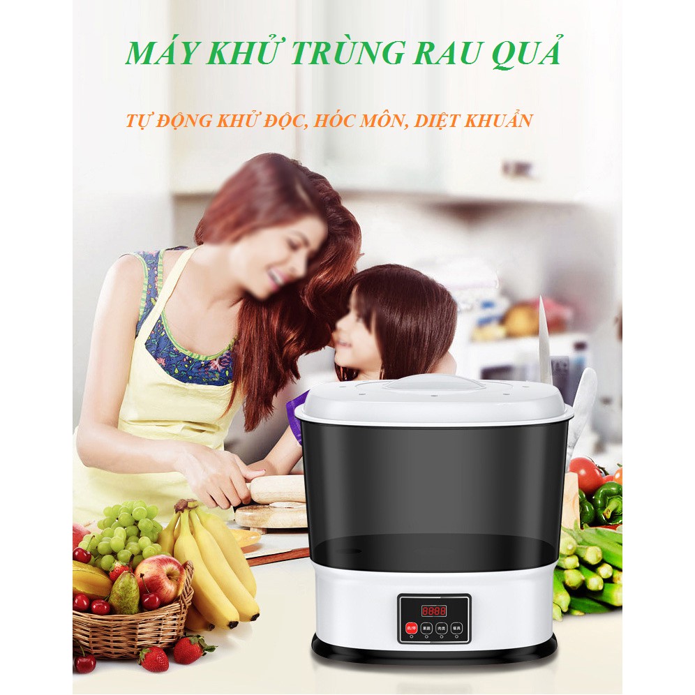 [HÀNG CHÍNH HÃNG]_Máy rửa thực phẩm rau củ quả khử trùng ozone_Loại bỏ những tạp chất gây hại trong thực phẩm.