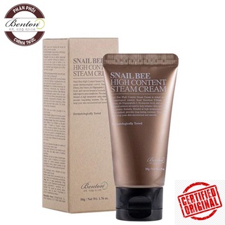 Kem Dưỡng Ẩm Và Phục Hồi Da Chiết Xuất Chất Nhầy Ốc Sên Benton Snail Bee High Content Steam Cream
