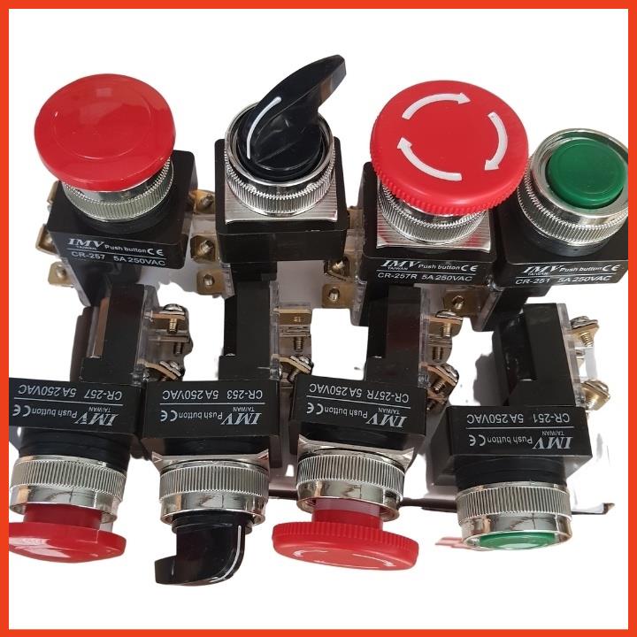 Công tắc nhấn đề, công tắc khẩn, công tắc nấm dù, công tắc xoay phi 25mm chất lượng tốt