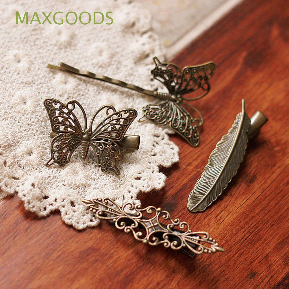 Kẹp tóc kim loại họa tiết chạm khắc cổ điển thời trang cho nữ