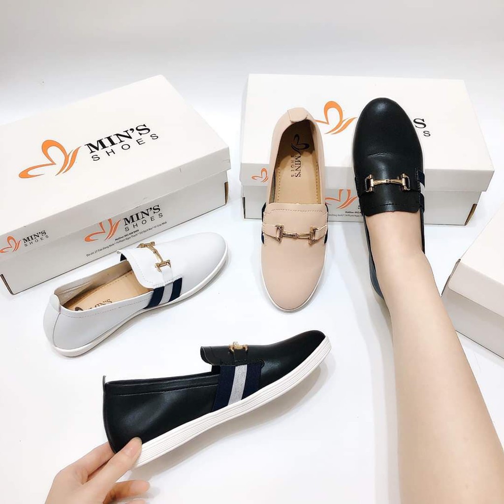 Min's Shoes - Giày Lười Da Thật GL63 Đen