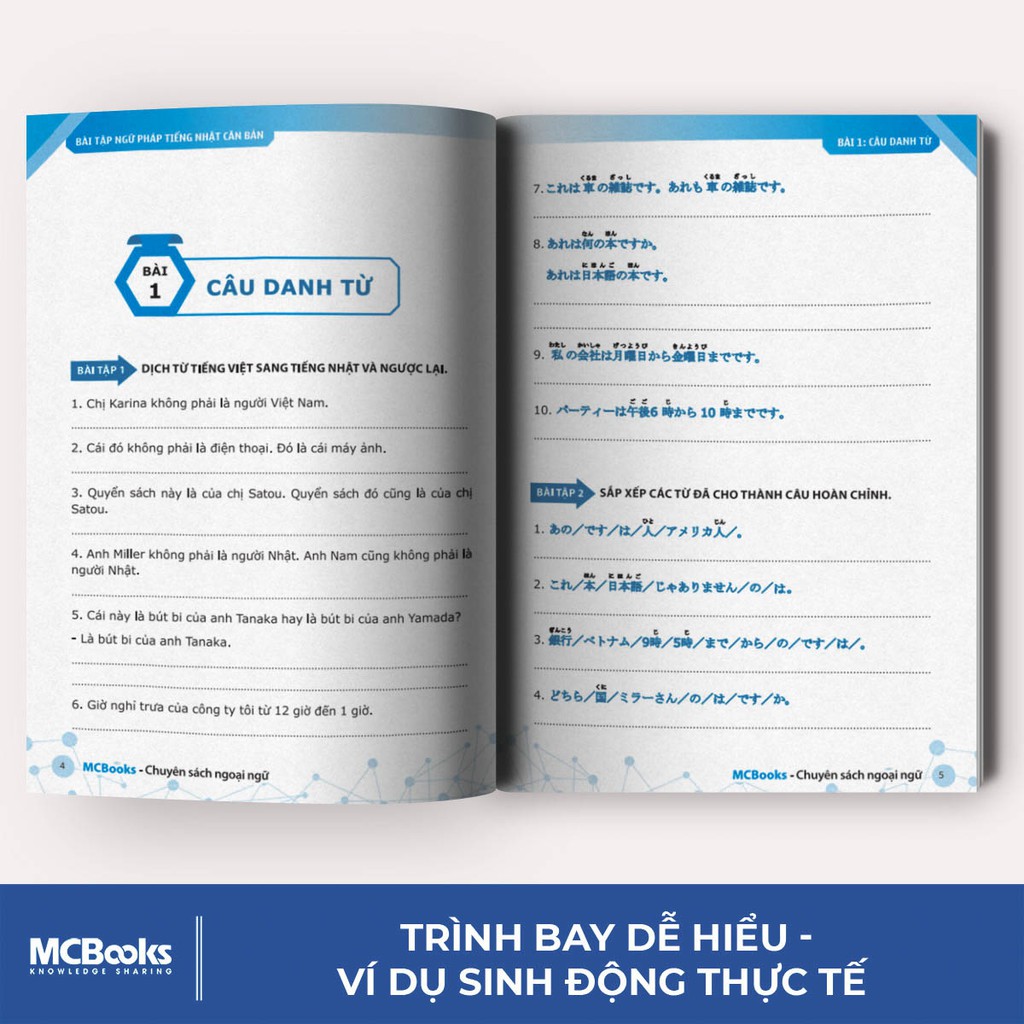 Sách - Bài Tập Ngữ Pháp Tiếng Nhật Căn Bản - Dành Cho Người Mới Bắt Đầu