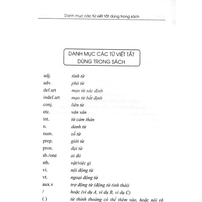 Sách - Từ điển về cách dùng các từ tiếng anh cơ bản