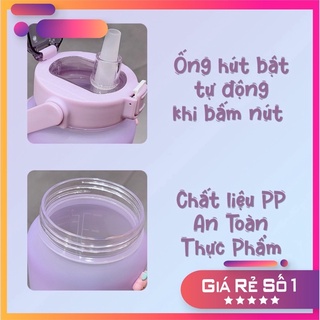 Bình Đựng Nước 2L Dễ Thương Có Vạch Báo Giờ Uống Nước(không tặng kèm tikker)