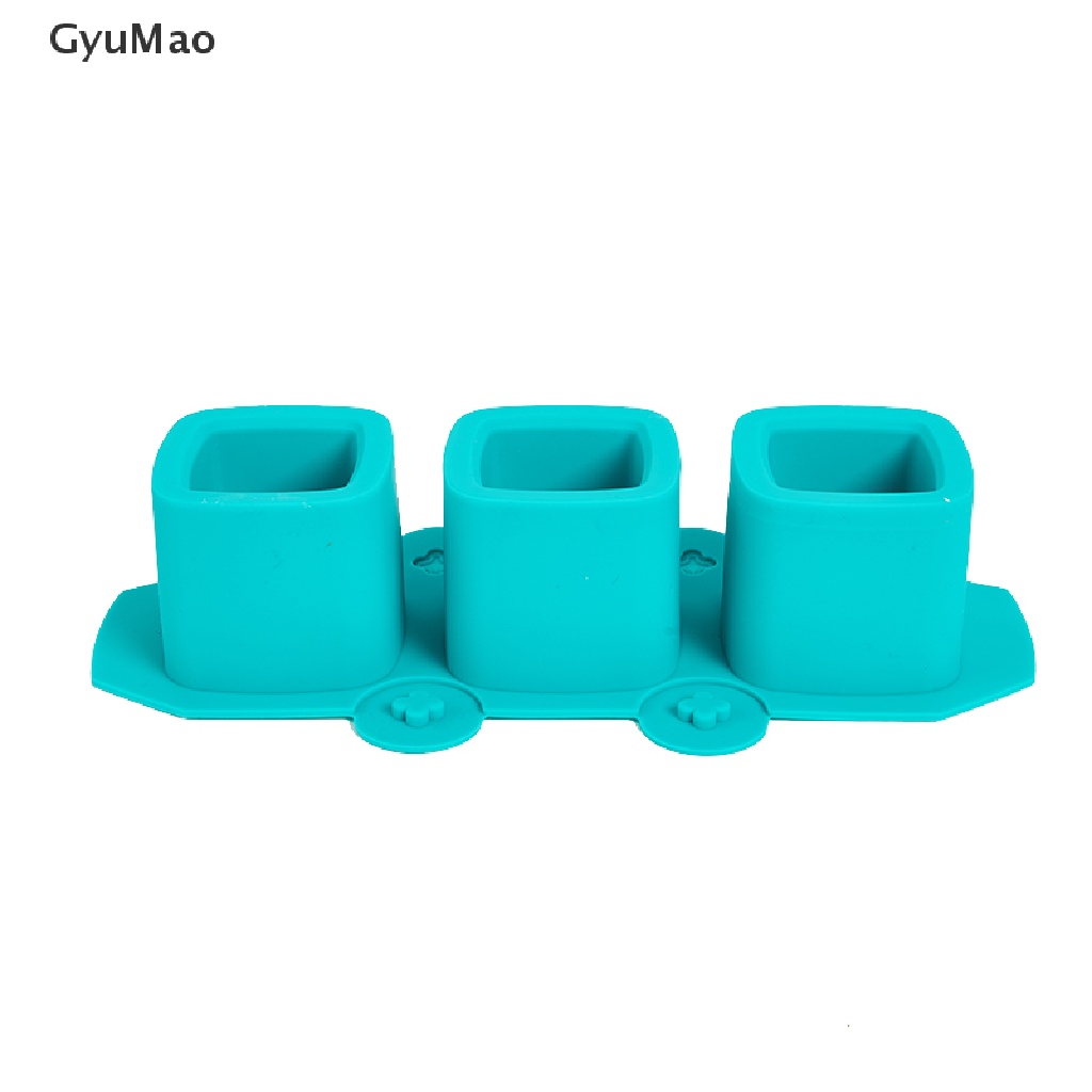 Khuôn Silicone 3 Lỗ Hình Vuông Làm Chậu Hoa DIY