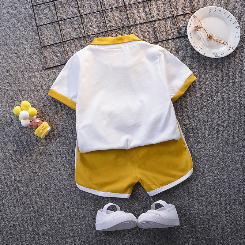 Set Áo Thun Tay Ngắn Phối Quần Short Thời Trang Cho Bé