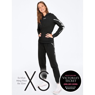 Size XS và S - Quần đen dài Bling Pants, đính hạt chữ Pink - Hàng nhập Pink - Victoria's Secret USA