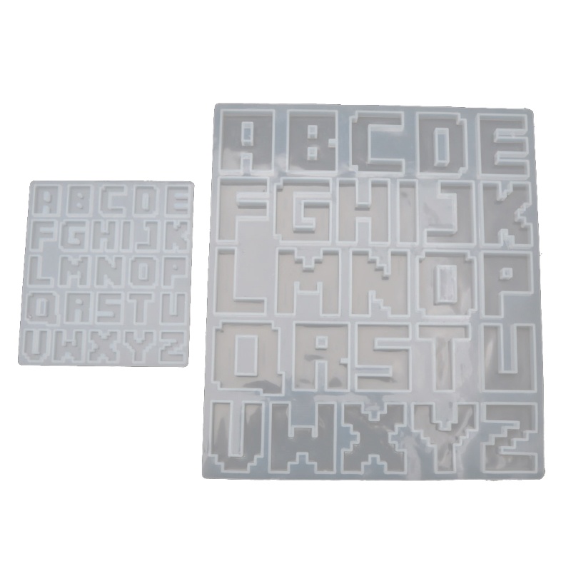 Khuôn Silicone Làm Móc Khóa / Trang Sức Hình Chữ Cái Pixel DIY