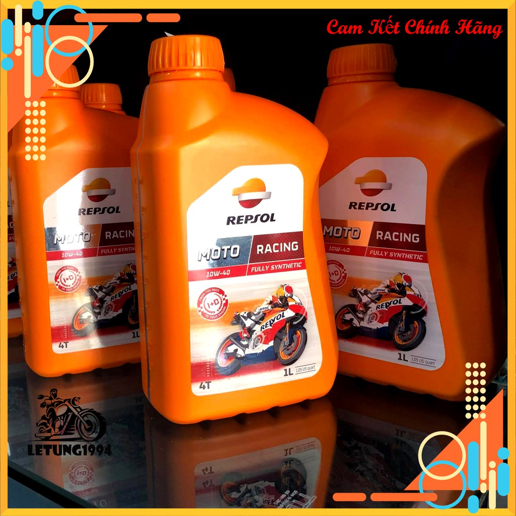 Nhớt Repsol Racing 10W40 hàng chính hãng (New 2020) Seal bạc nâng cấp mới