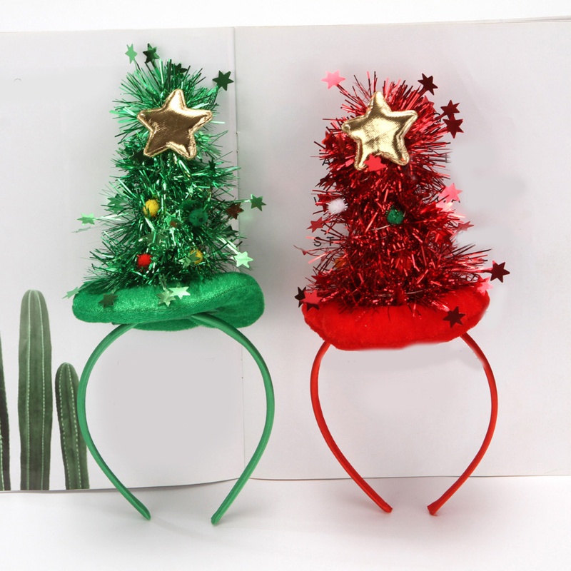 Flgo Băng Đô Cài Tóc Hình Cây Thông Giáng Sinh Lấp Lánh