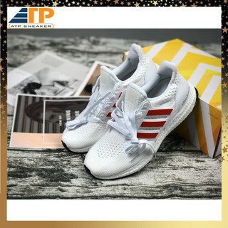 Giày Sneaker Thể Thao Ultra Boost 4.0 Trắng Đỏ