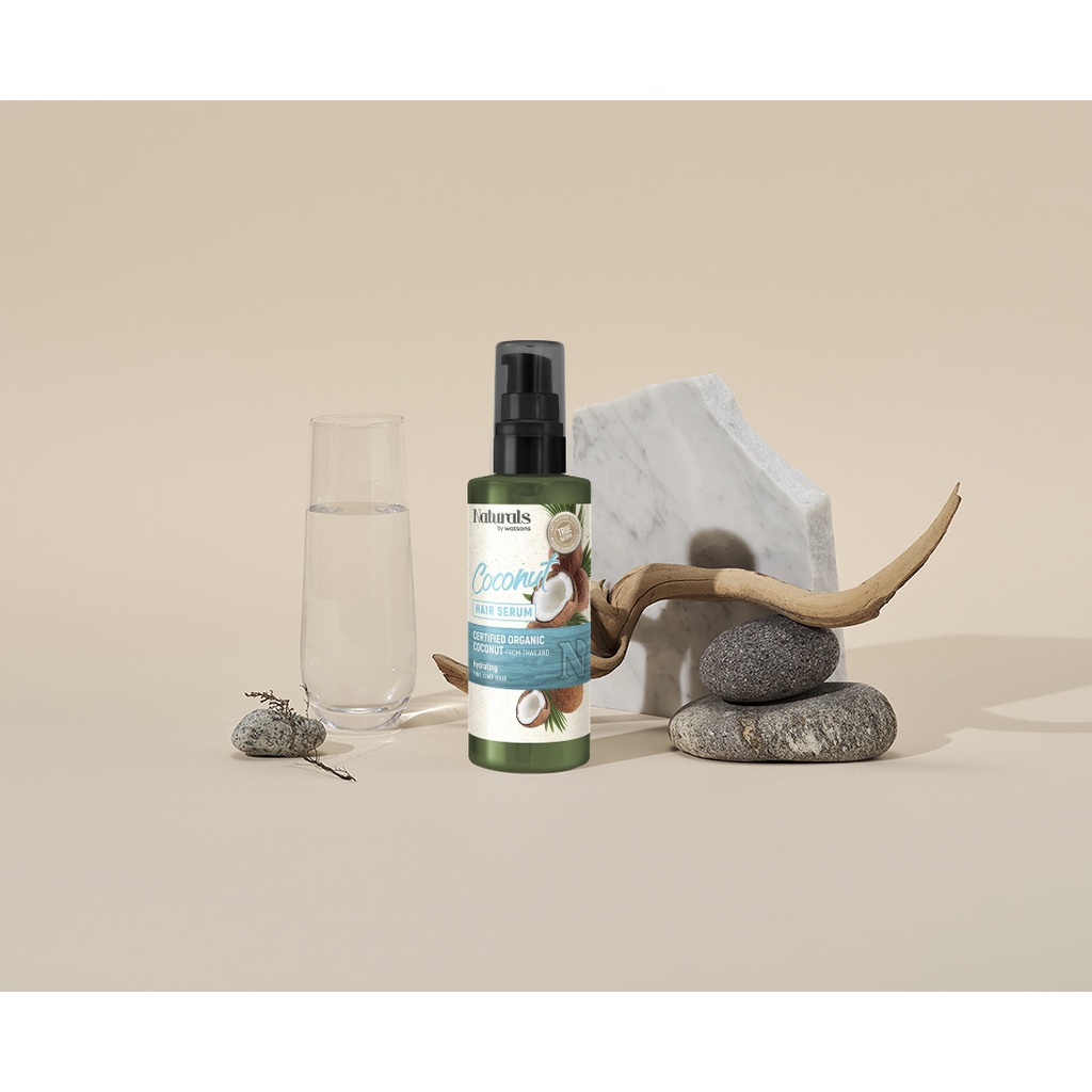 Serum Dưỡng Tóc Naturals By Watsons Chiết Xuất Dừa True Natural Coconut Hair Serum 100ml