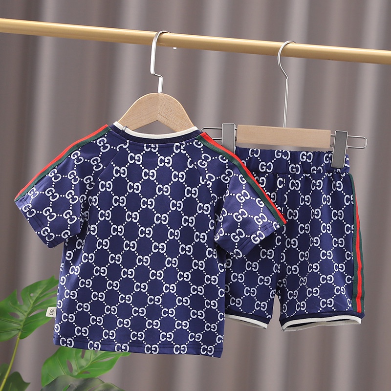 Trai 1-6 Tuổi Set Áo Thời Trang Hè Cho Bé Thun Ngắn Tay + Quần short