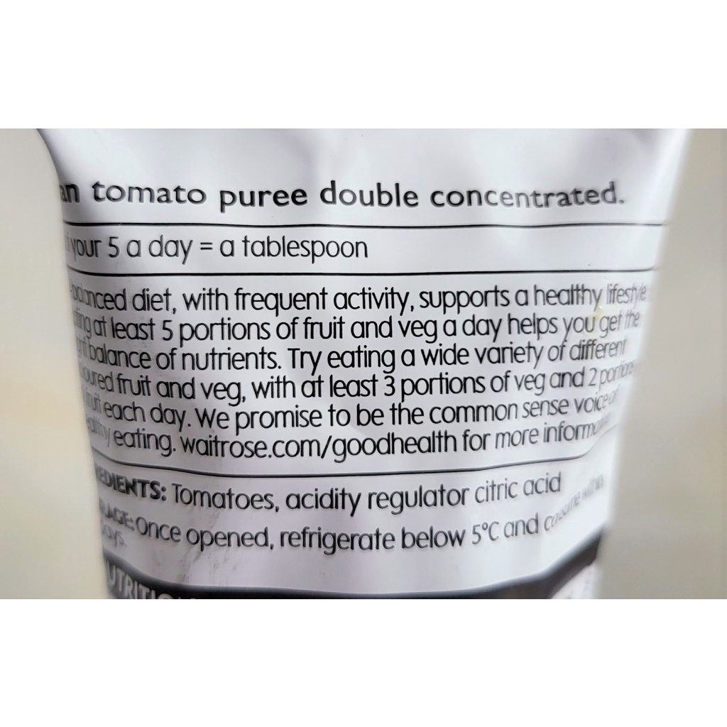 [Tuýp 200g] CÀ CHUA CÔ ĐẶC [Italia] ESSENTIAL WAITROSE Tomato Puree Double Concentrated (atp)