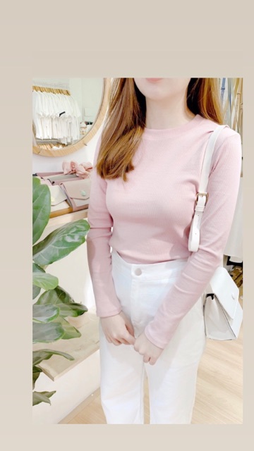 Áo thun croptop gân