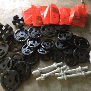 Combo 50kg tạ gang, đòn ngắn 35 và đò dài 1.5m