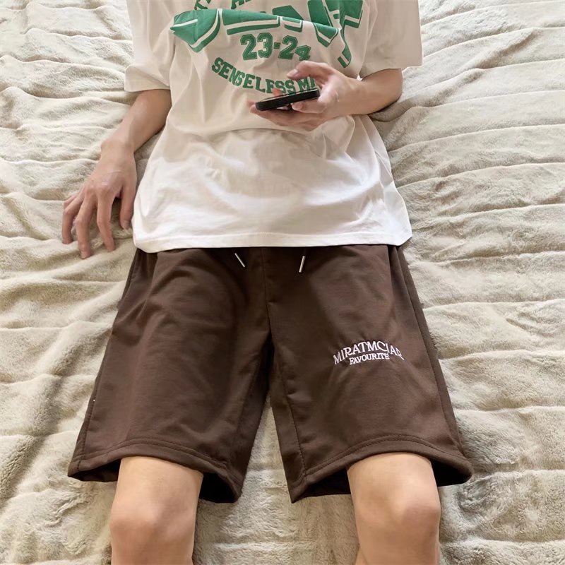 Quần Short Thể Thao Dáng Suông Thêu Chữ Đơn Giản Thời Trang Mùa Hè Cho Nam Size M-2XL