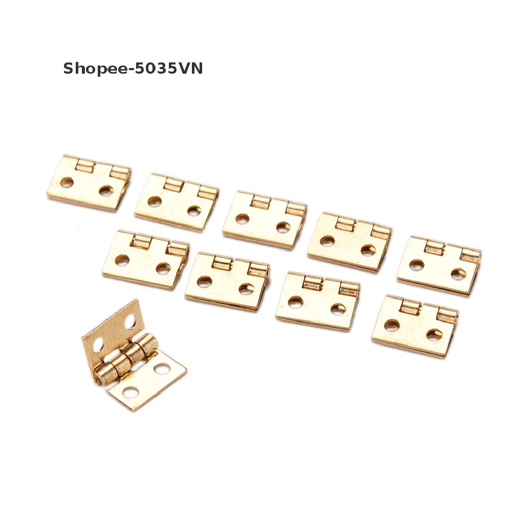 Set 10 Bản Lề Kim Loại Mini 1 / 12 Cho Đồ Nội Thất Nhà Búp Bê 3c-fd Set 10 Bản Lề Kim Loại Mini Tỉ Lệ 1 / 12 Trang Trí Nhà Búp Bê 10 Cái Mini