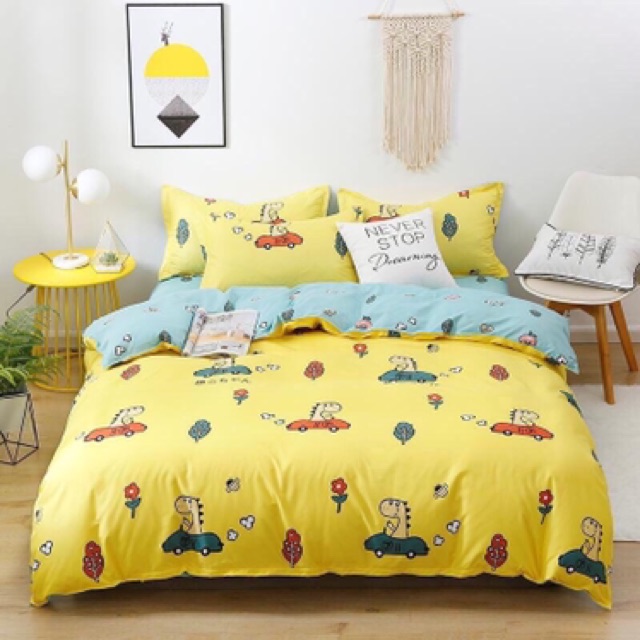 [CHỌN HÌNH-GIẢM 30K SHIP]BỘ DRAP GA GỐI POLY COTTON 3 MÓN GỒM 2 vỏ gối 1 ga chun