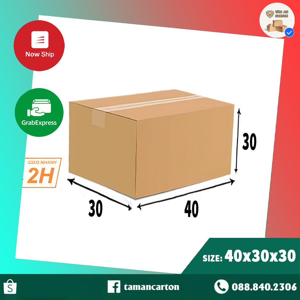 Hộp carton 40x30x30