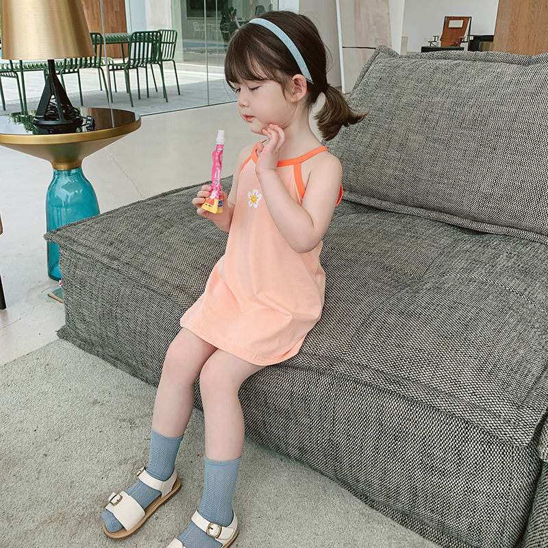 Đầm sát nách kẻ sọc kiểu Hàn Quốc thời trang mùa hè 2022 cho bé gái