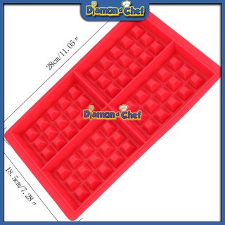 Khuôn Hình Chữ Nhật Silicon Làm Socola/Bánh Quế/Bánh Kếp/Crepe