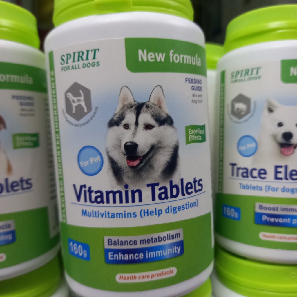 Thực phẩm bổ xung Vitamin, Canxi, Khoáng cho chó mèo Spirit Hộp 150 viên