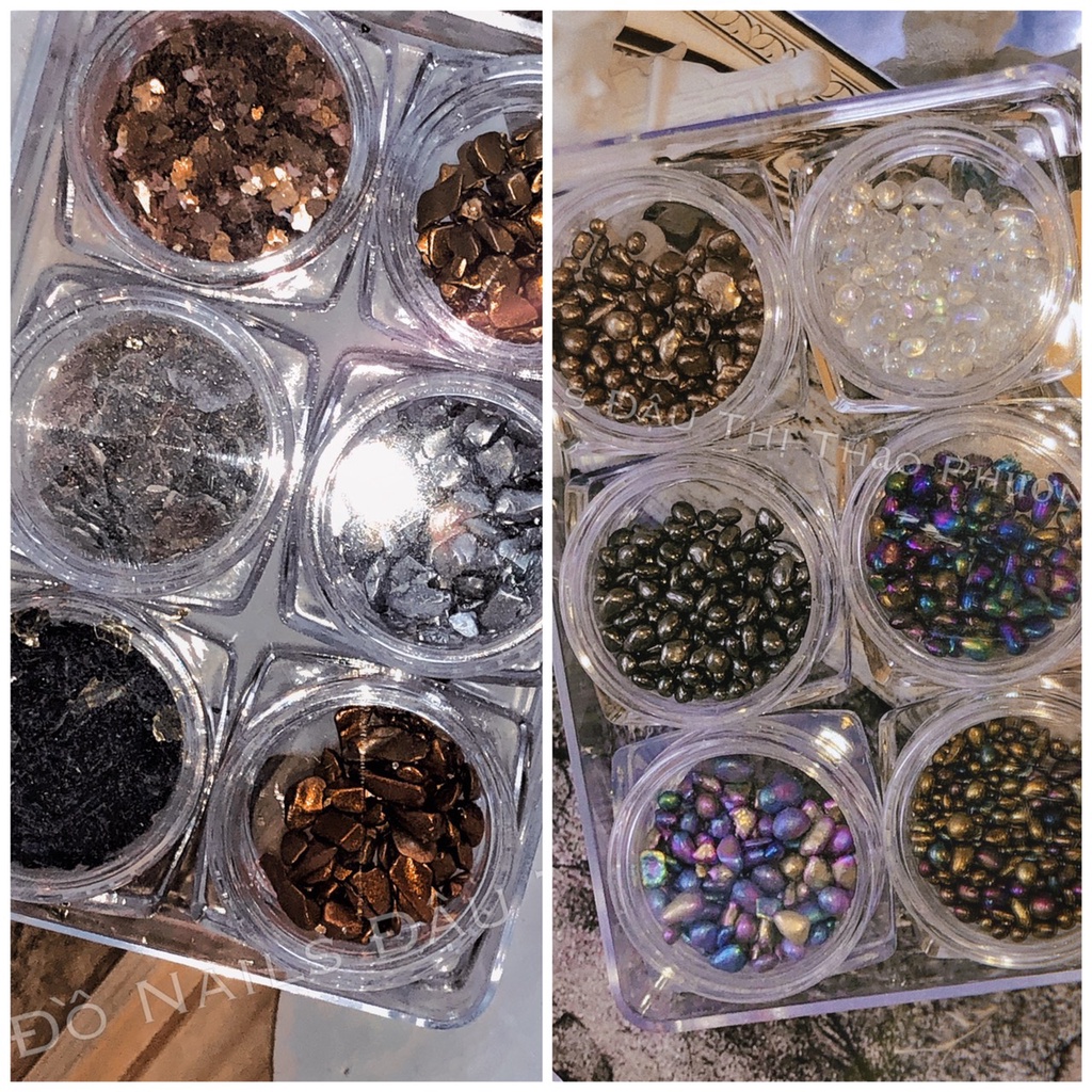 Set sỏi phụ kiện sỏi To/Nhỏ 6 ô
