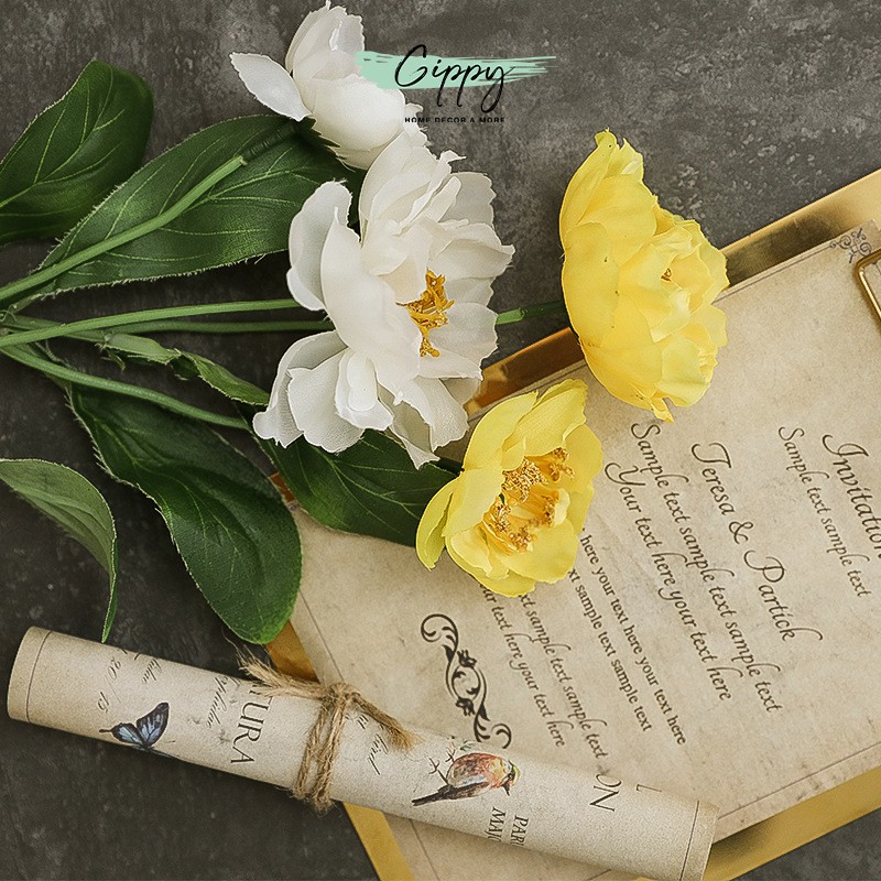 Hoa anh túc, hoa nhân tạo thanh lịch, sang trọng - phụ kiện trang trí - Gippy Decor