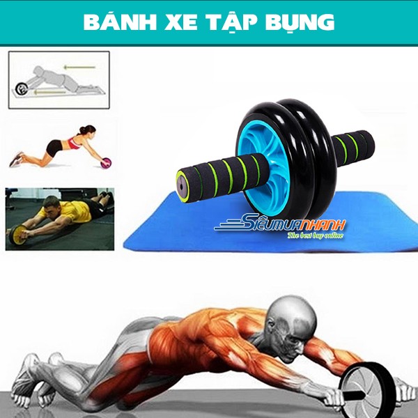 Con lăn tập cơ bụng 2 bánh cao cấp loại 1