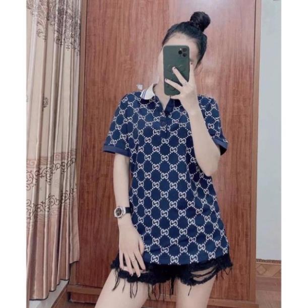 Áo Thun Có Cổ Polo Gucci Nam/Nữ From Rộng ! '