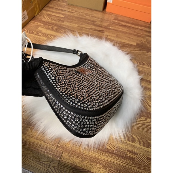 Túi Prada kẹp nách blingbing size 22cm - Túi xách prada