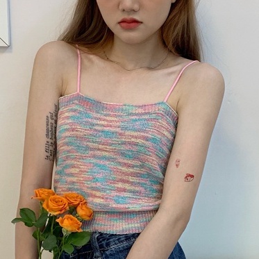Áo Hai Dây Dáng Ngắn Thời Trang Mùa Hè Hàng Mới Dành Cho Bạn Gái