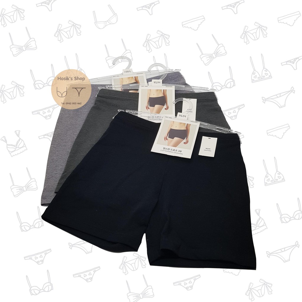 Quần Đùi Mặc Trong Váy Nội Địa Hàn Quốc, Thun Cotton 3 Màu - HOSIK'S SHOP