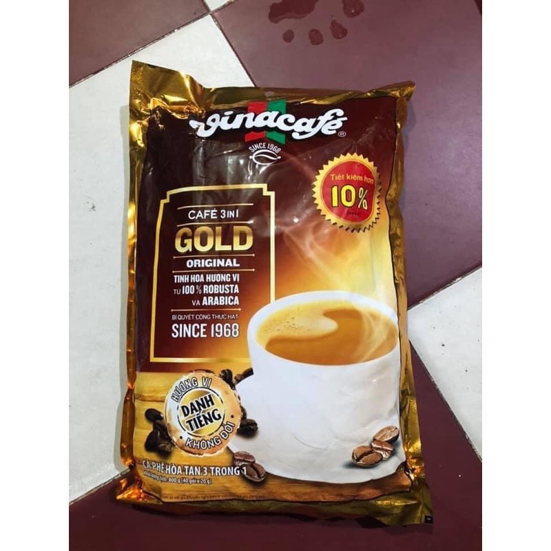 Cafe vinacafe hoà tan 3 trong 1 bịch 800g (40 gói x 20g) | BigBuy360 - bigbuy360.vn