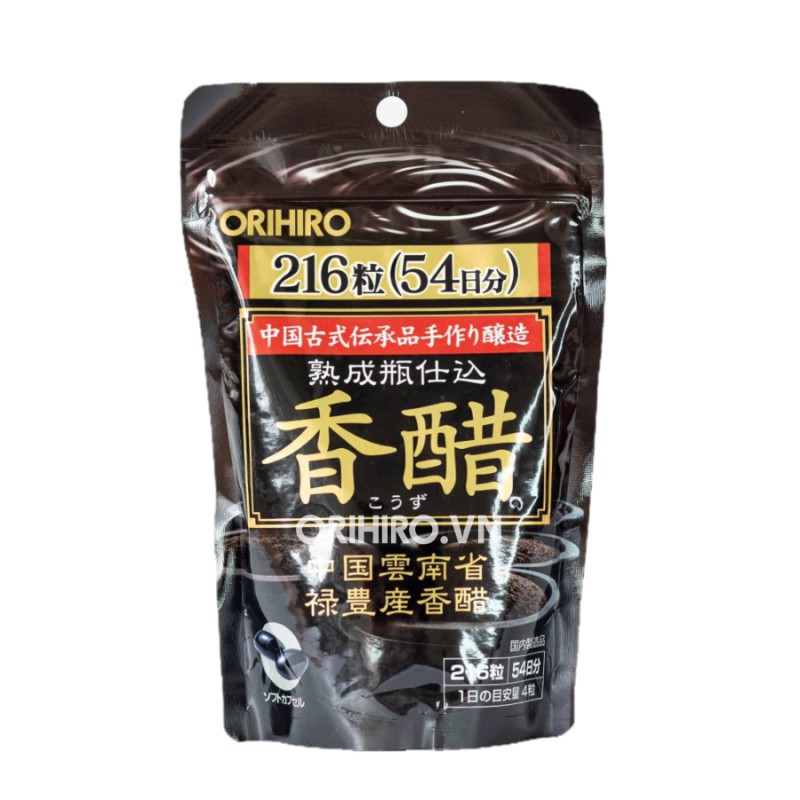 GIẤM ĐEN GIẢM CÂN NHẬT BẢN ORIHIRO 216 VIÊN, Dấm đen Orihiro Nhật Bản - MeOne Cosmetic