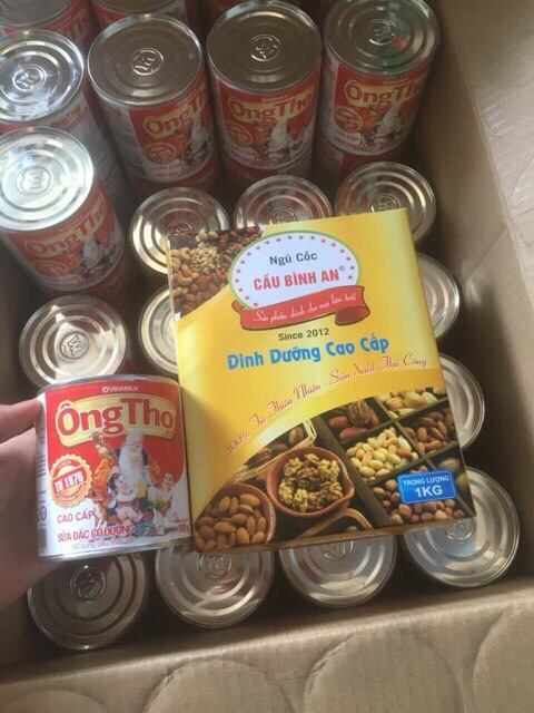 Ngũ cốc dinh dưỡng cao câp Cầu Bình An hộp 1kg ( Tặng ngay 1 hộp sữa ông thọ)