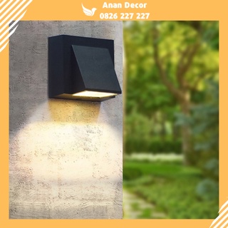 Đèn gắn tường ngoài trời hiện đại hình chữ nhật vát hắt 1 đầu VNT-614 AL